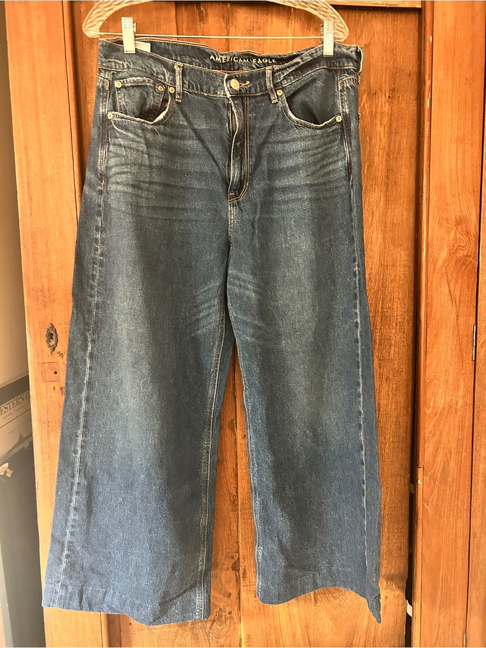 American Eagle Outfitters Wide-Leg Jeans - Blue